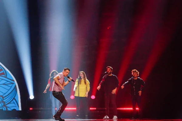 Francesco Gabbani van Italië Eurovisie 2017 — Stockfoto