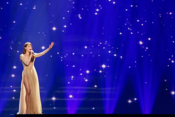 Demy från Grekland Eurovision 2017 — Stockfoto