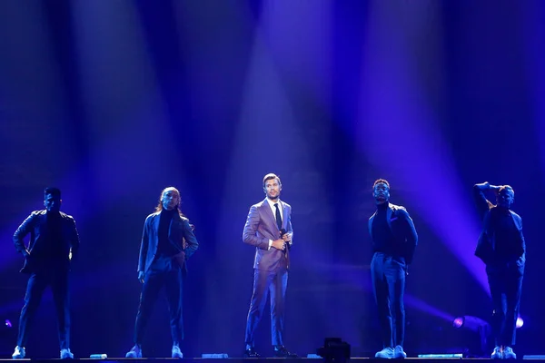 Robin Bengtsson uit Zweden Eurovisie 2017 — Stockfoto