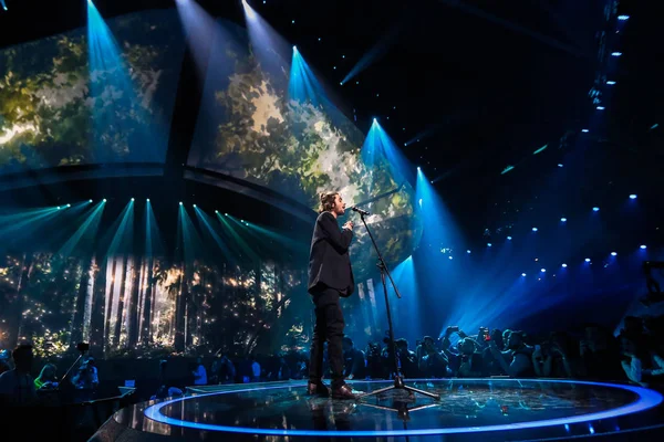 Salvador Sobral dan Portekiz Eurovision 2017 — Stok fotoğraf