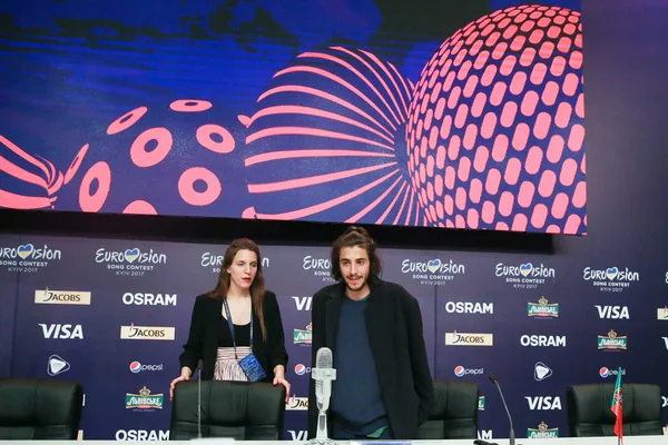 Сальвадор Собраль на "Евровидении 2017" в Португалии Стоковое Изображение