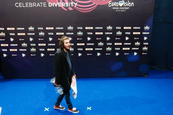 Сальвадор Собраль на "Евровидении 2017" в Португалии Лицензионные Стоковые Фото