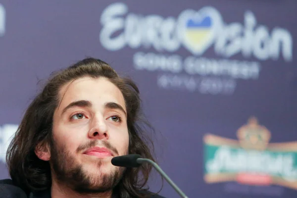 Salvador Sobral desde Portugal Eurovisión 2017 Imagen de archivo