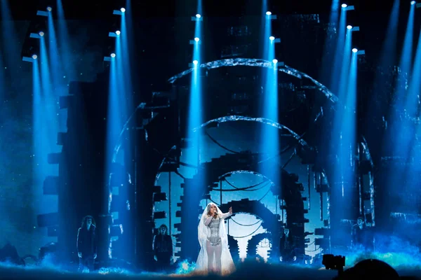 Lindita da Albânia no Festival Eurovisão da Canção — Fotografia de Stock