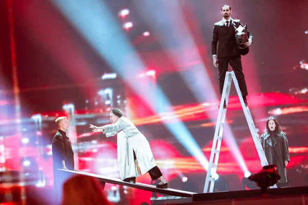 Dihaj do Azerbaijão no Festival Eurovisão da Canção — Fotografia de Stock