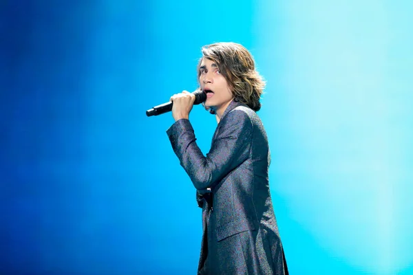 Isaiah  from Australia during Eurovision Song Contest — Stock Photo