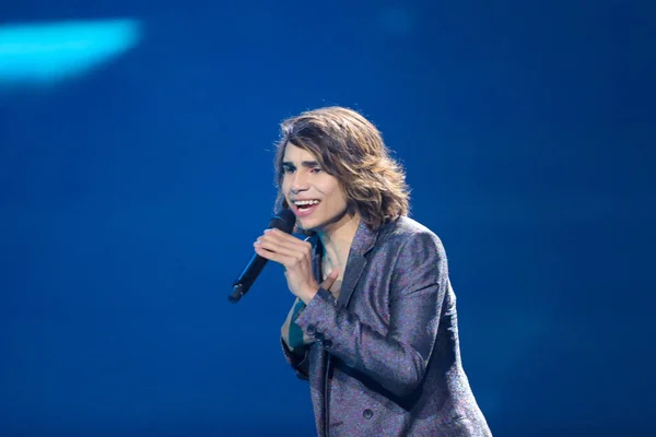 Isaiah  from Australia during Eurovision Song Contest — Stock Photo