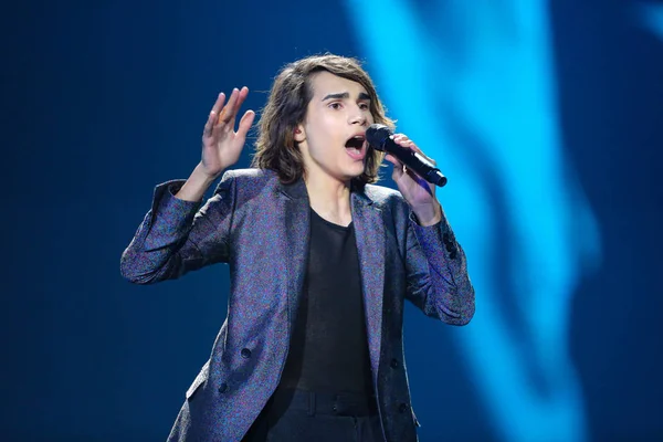 Isaiah aus Australien beim Eurovision Song Contest — Stockfoto