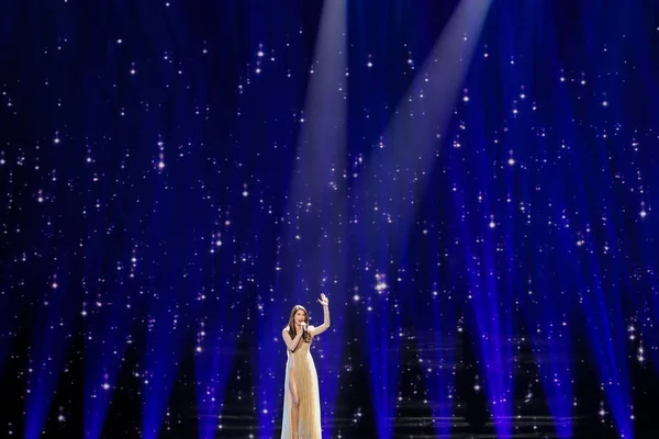 Demy de Grèce au Concours Eurovision de la chanson — Photo de stock