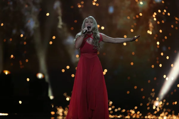 Anja Nissen desde Denmark Eurovision 2017 - foto de stock