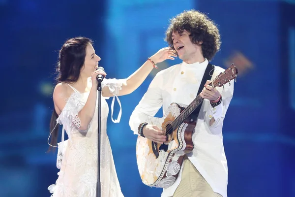 Naviband desde Belarus Eurovision 2017 - foto de stock