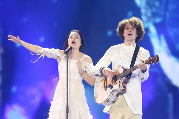 Naviband desde Belarus Eurovision 2017 - foto de stock