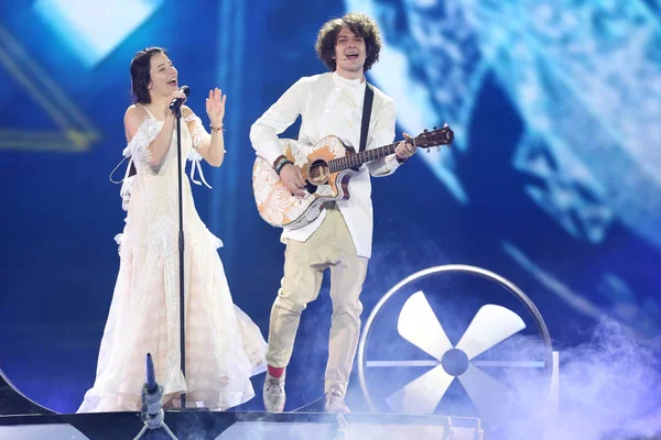 Naviband from Belarus  Eurovision 2017 — Stock Photo