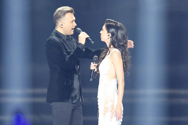 Koit Toome & Laura from Estonia Eurovision 2017 — Stock Photo