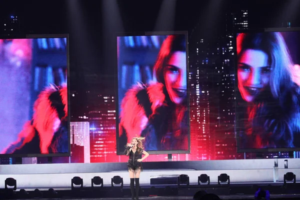 Jana Burceska desde Macedonia Eurovision 2017 - foto de stock