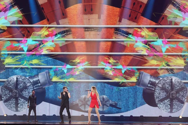 Ilinca & alex florea aus Rumänien Eurovision 2017 — Stockfoto