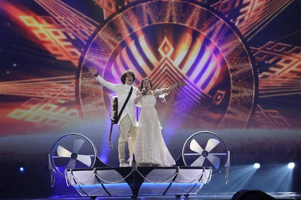 Naviband desde Belarus Eurovision 2017 - foto de stock