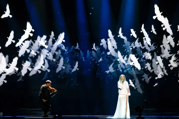 Kasia Mos desde Poland Eurovision 2017 - foto de stock