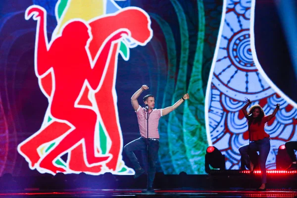 Francesco Gabbani d'Italie Eurovision 2017 — Photo de stock