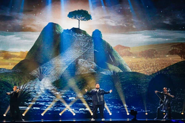 Jacques Houdek desde Croatia Eurovision 2017 - foto de stock
