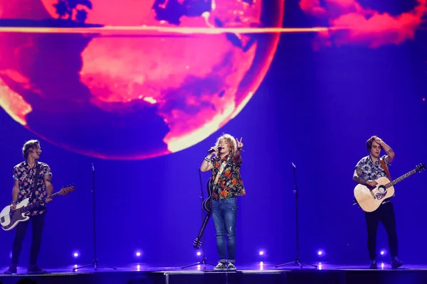 Манель Наварро из Испании Eurovision 2017 — стоковое фото