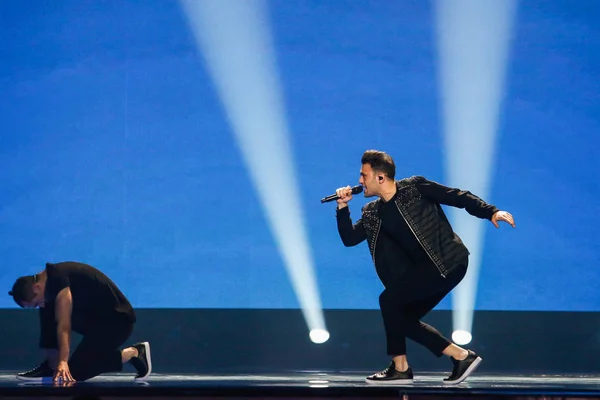 Hovig desde Cyprus Eurovision 2017 - foto de stock