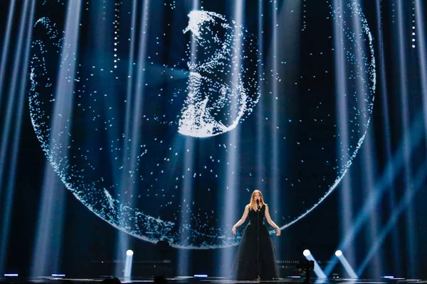 Blanche desde Belgium Eurovision 2017 - foto de stock