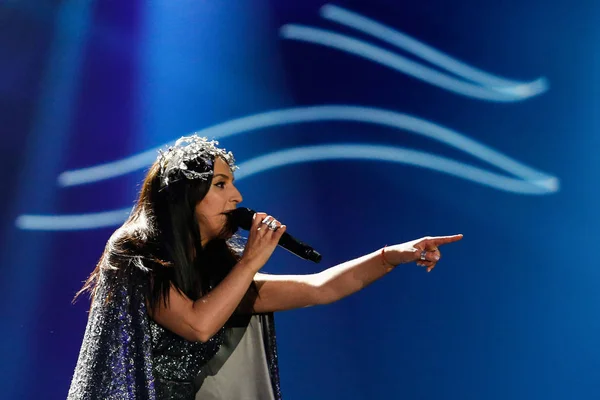 Jamala desde Ukraine eurovision 2017 - foto de stock