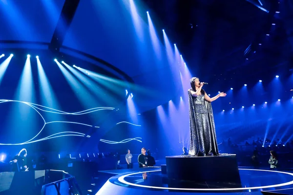 Jamala desde Ukraine eurovision 2017 - foto de stock