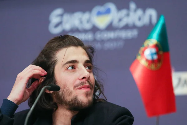 Salvador Sobral desde Portugal Eurovisión 2017 - foto de stock