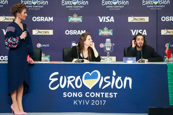 Salvador Sobral desde Portugal Eurovisión 2017 - foto de stock