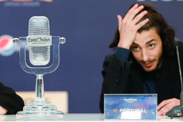 Salvador Sobral desde Portugal Eurovisión 2017 - foto de stock