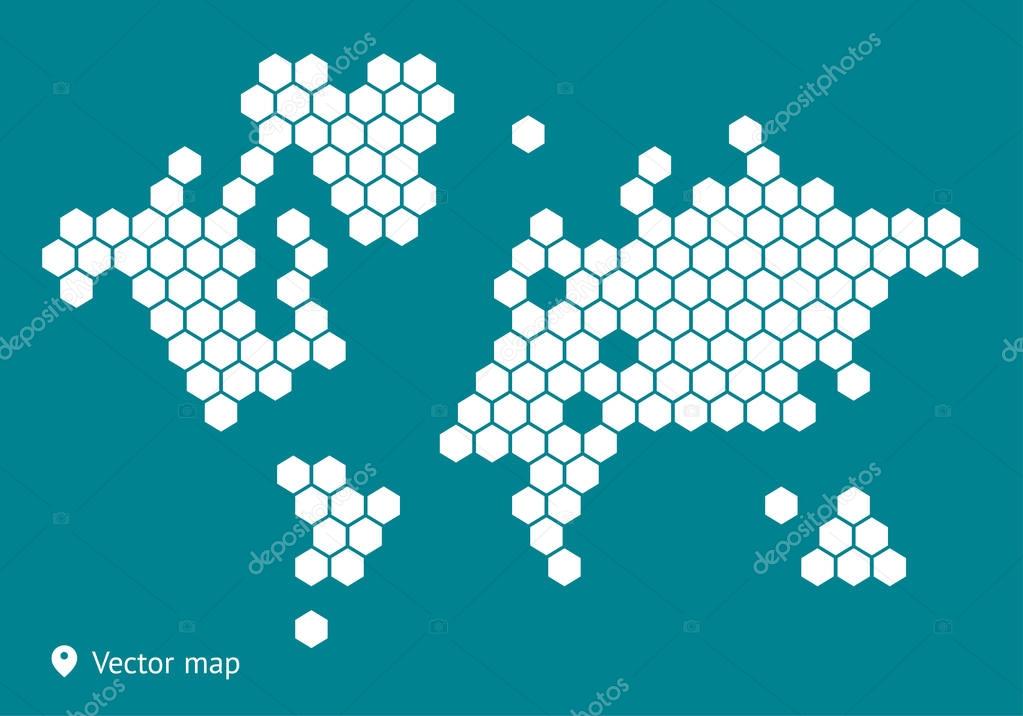 Abstract  map of the world 
