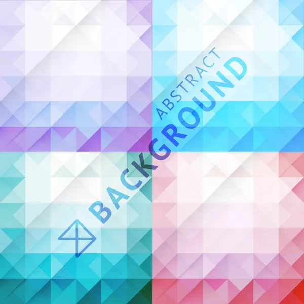 Geometriska abstrakta bakgrunder set — Stock vektor