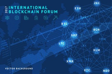Blockchain arka plan ile kutsal kişilerin resmi