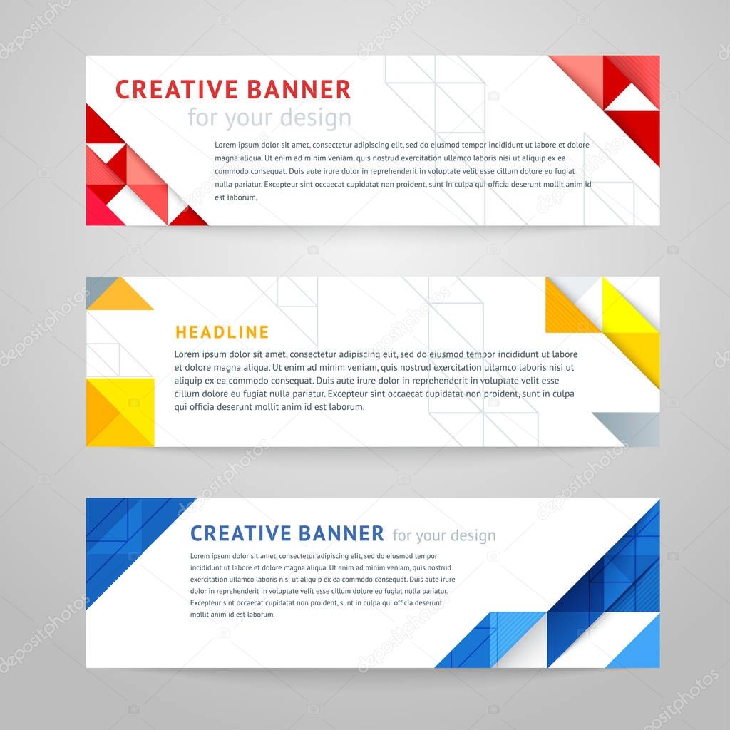 et of horizontal banner templates 