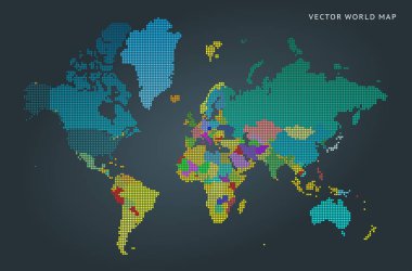 Dünya ülkeleri ile soyut Haritası