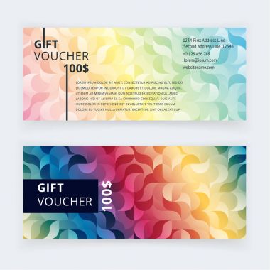 Hediye çeki şablon desenli