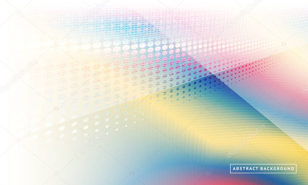 Halftone multicolored gradient background. Concept of vector design.