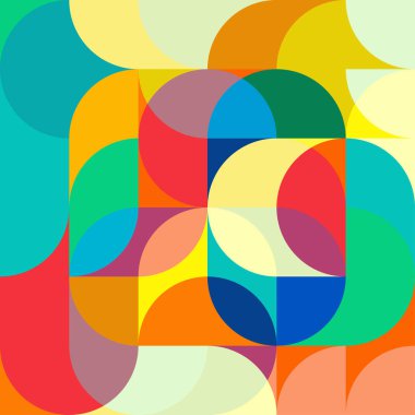 Arkaplan tasarımı, yazdırma, sosyal ağlar, ambalaj, tekstil, web için modern tarzda geometrik elementlerin vektör deseni.