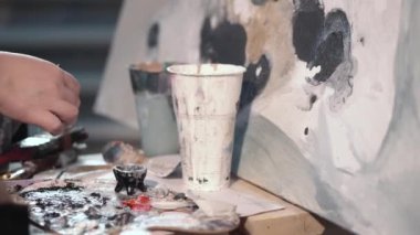 Kadın sanatçı resim resim Studio