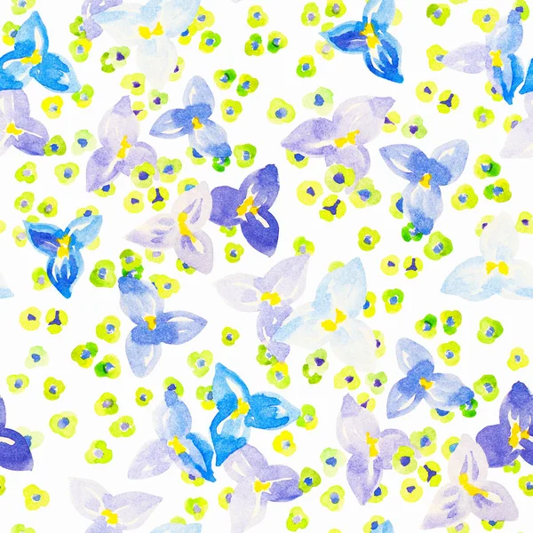 Watercolor floral botanical seamless pattern. Good for printing — Stock Photo, Image