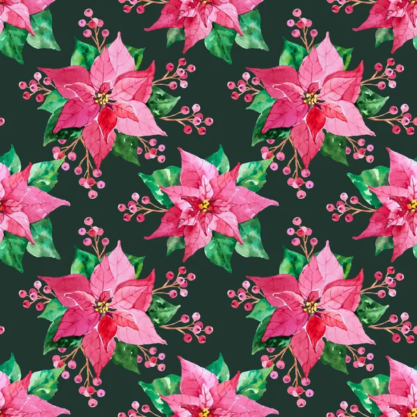 수채화 꽃 식물 완벽 한 패턴입니다. 인쇄에 대 한 좋은 — 스톡 사진