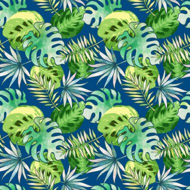 Suluboya çiçek botanik seamless modeli. İyi baskı için 