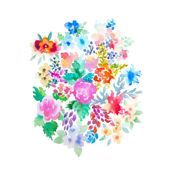 Watercolor flowers illustration. Isolated composition. Good for — Stock Photo, Image