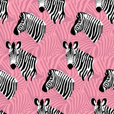 Pembe vektör Dikişsiz desen doku zebra çizgili