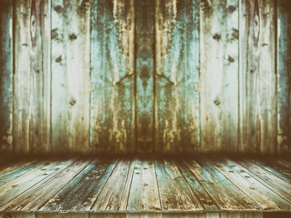 Tavola in legno tavolo vuoto di fronte a sfondo sfocato. Prospettive — Foto Stock