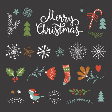 Bir dizi Noel elementi