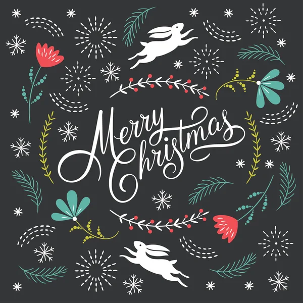 Tarjeta de felicitación de Navidad — Vector de stock