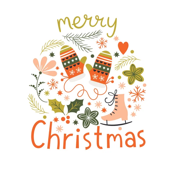 Christmas greeting card — Stock Vector